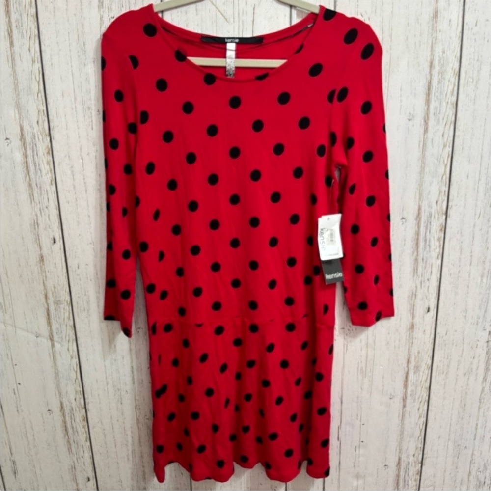 NWT Kenzie Red Polka Dot Red Black Dress
